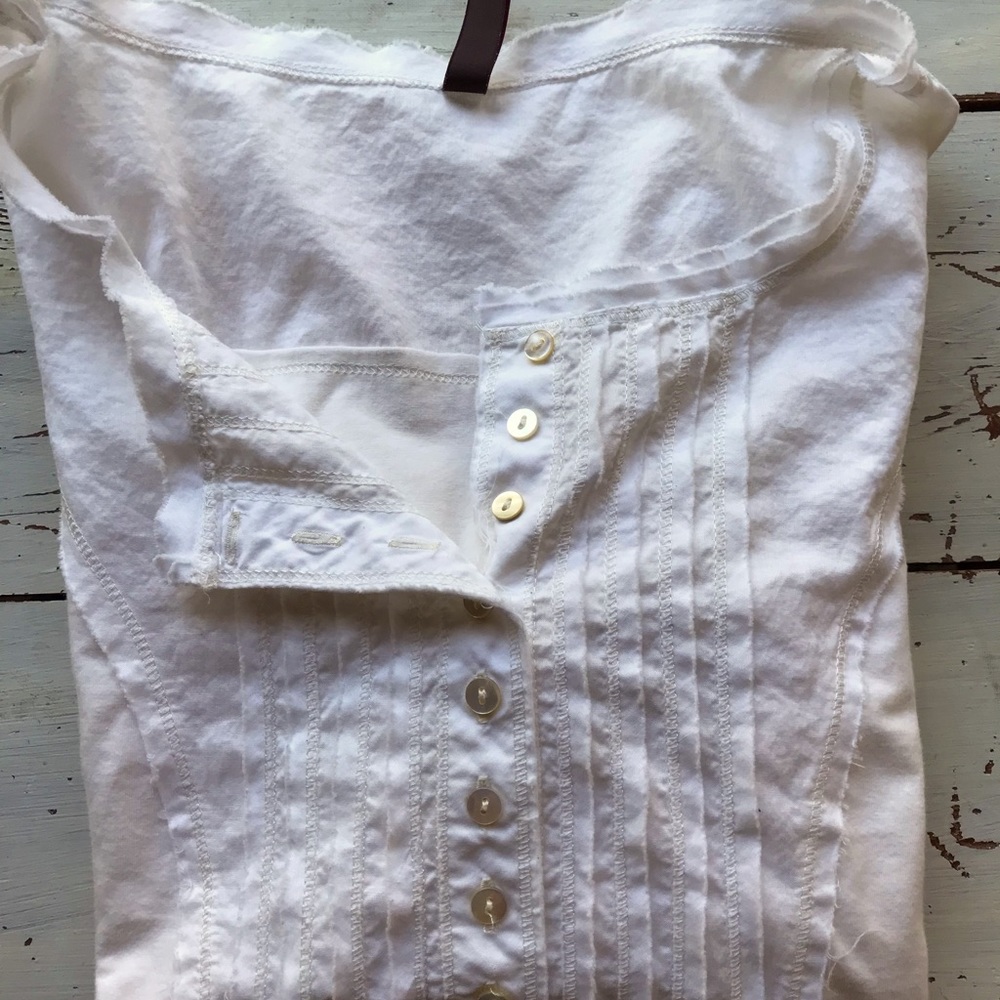Wrap London 3/4 sleeve Pintuck Tee